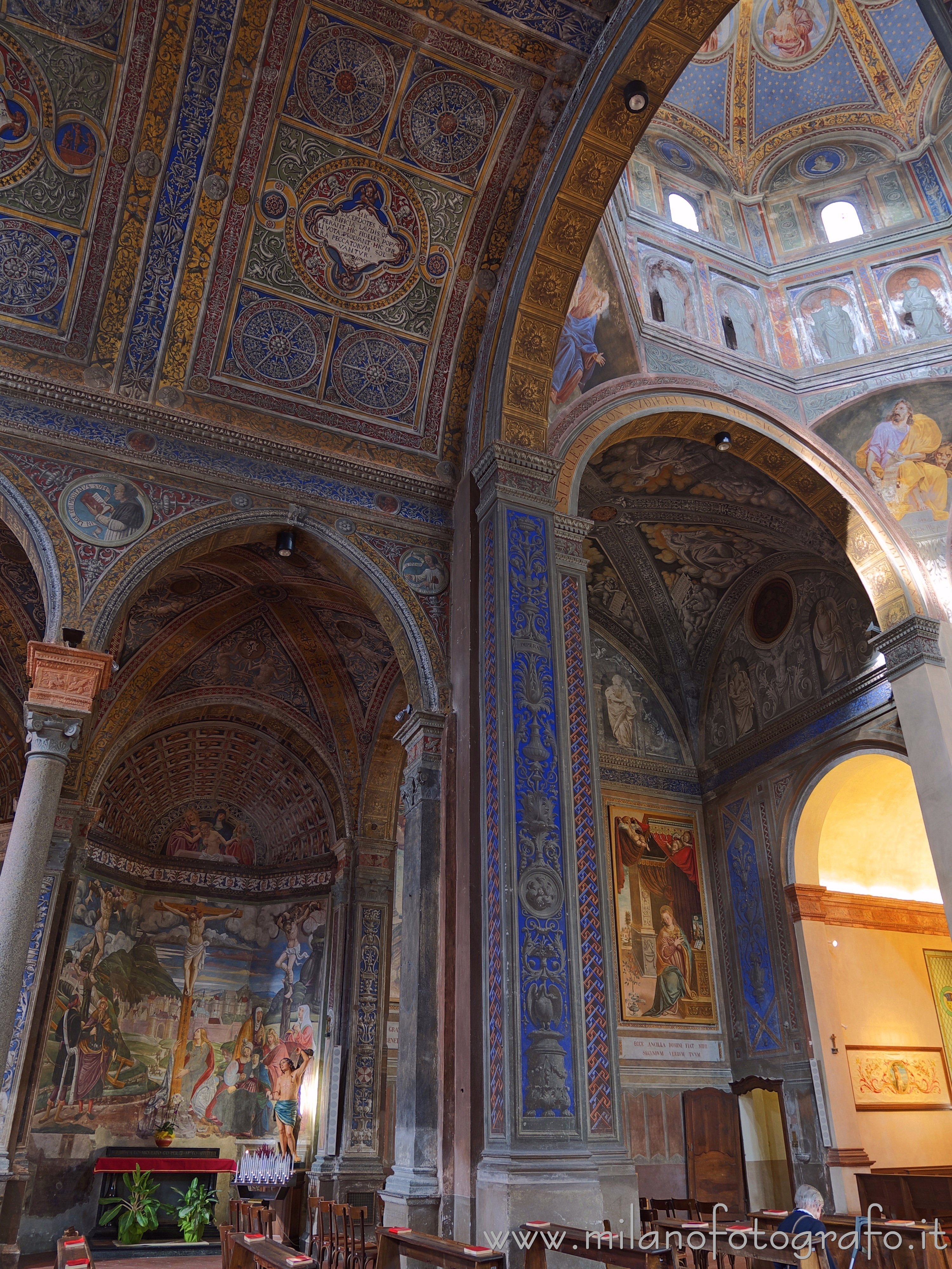 Biella (Italy) - Chapel of the Crucifixion and left transept arm in the Basilica of San Sebastiano